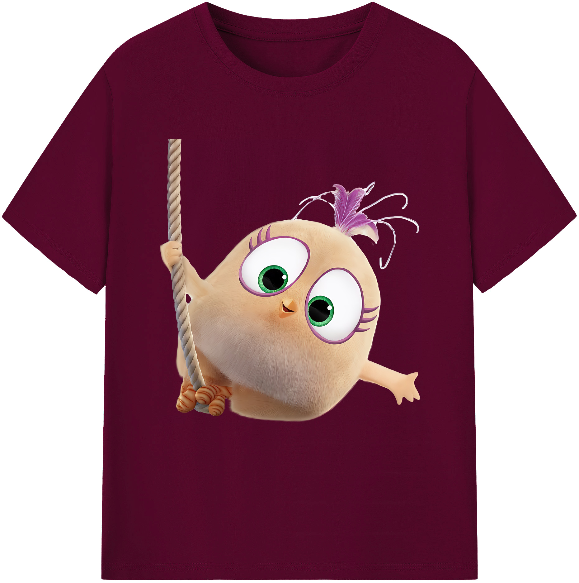 （画像用） Angry Birds アングリーバード レディースカジュアルプリントTシャツ（綿100％）